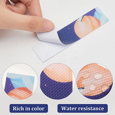 CRASPIRE PEVA & Waterproof PVC Plastic Paper Stickers Set DIY-CP0007-99B-1