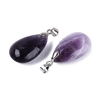 Natural Banded Amethyst Pendants G-N362-03P-07-1