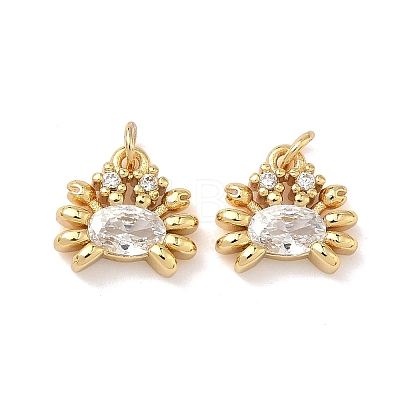 Brass Micro Pave Cubic Zirconia Pendants LS-KK-A291-11D-G-1