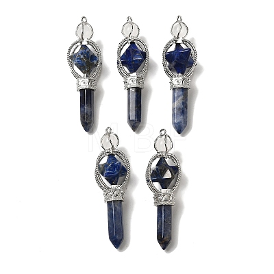 Natural Lapis Lazuli Dowsing Pendulums G-C095-01P-07-1