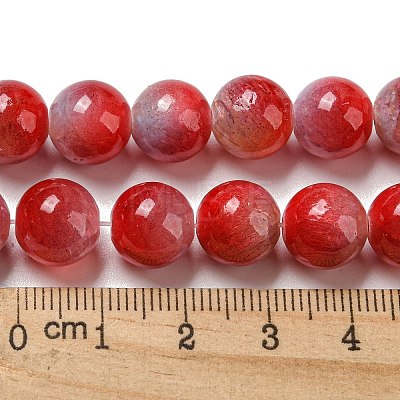 Dyed Natural White Jade Beads Strands G-F764-03D-1