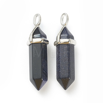 Synthetic Blue Goldstone Pendants G-M378-01P-A06-1