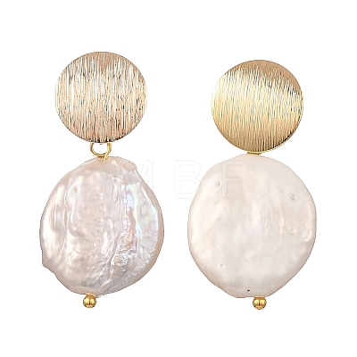 Natural Keshi Pearl Stud Dangle Earrings EJEW-JE07133-01-1