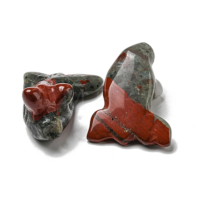 Natural Bloodstone Carved Healing Goldfish Figurines DJEW-D012-08I-1