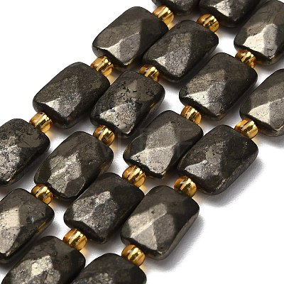 Natural Gold Pyrite/Golden Pyrite Beads Strands G-F833-D01-01-1