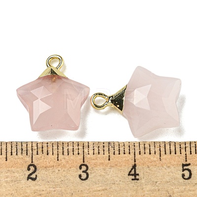 Natural Rose Quartz Pendants G-P540-01G-05-1