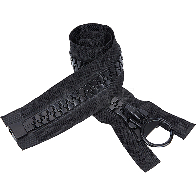 1Pc Alloy & Polyester & Resin Zipper FIND-CY0002-19-1