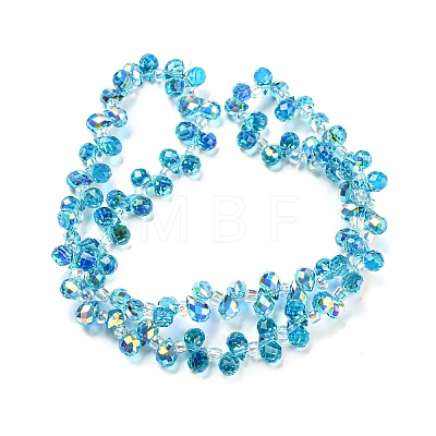Electroplate Transparent Glass Beads Strands EGLA-P052-01A-AB03-1