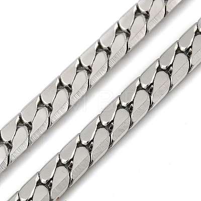 304 Stainless Steel Chain Necklaces NJEW-P295-01P-1