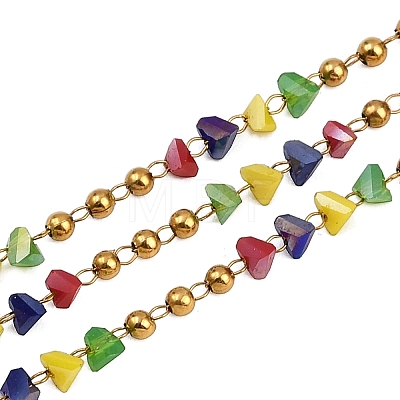 304 Stainless Steel Handmade Beaded Chains CHS-P022-02G-04-1