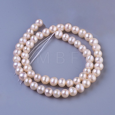 Natural Cultured Freshwater Pearl Beads Strands PEAR-N013-07F-1