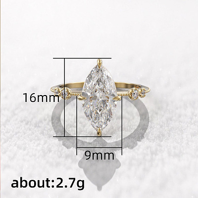 Brass Pave Cubic Zirconia Finger Rings FS-WG1A7FF-07-1