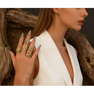 5Pcs Retro Alloy Finger Rings Set WGB3CC2-01-1