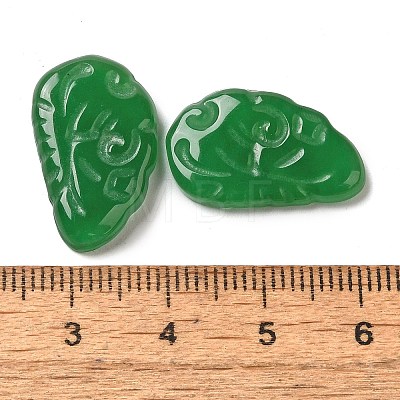 Dyed Natural Malaysia Jade Carved Cabochons G-Q192-02B-1