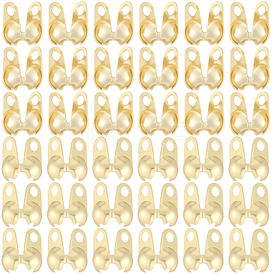 150Pcs Brass Bead Tips KK-BBC0027-85B-1