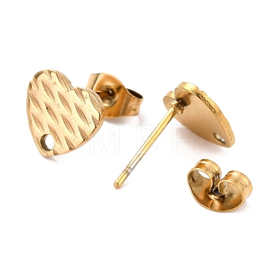 Ion Plating(IP) 304 Stainless Steel Stud Earring Findings STAS-I183-04A-G-1