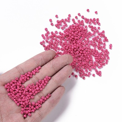 Baking Paint Glass Seed Beads SEED-US0003-3mm-K5-1