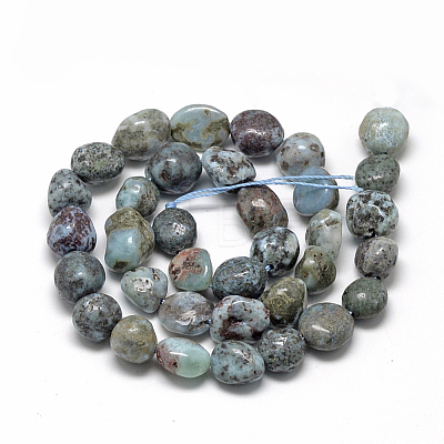 Natural Larimar Beads Strands G-R445-8x10-14-1