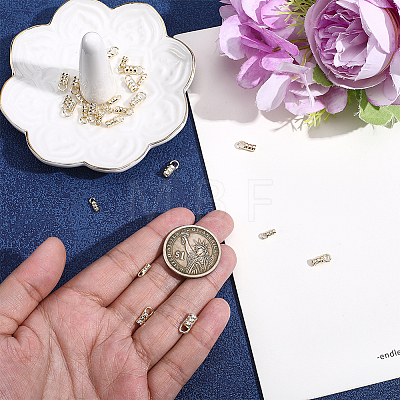 30Pcs 3 Styles Brass Cord Ends KK-BBC0026-08G-1