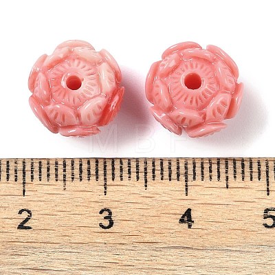 Synthetic Shell Dyed Carved Beads SHEL-H005-20-1