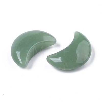 Moon Shape Natural Green Aventurine Healing Crystal Pocket Palm Stones G-T132-001C-1