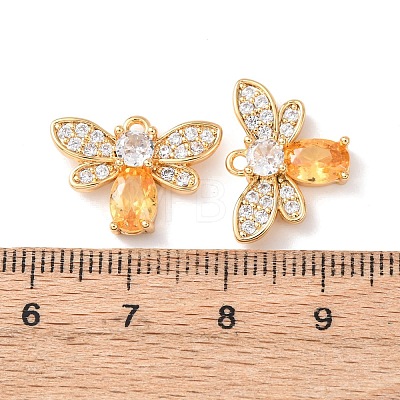 Brass Micro Pave Cubic Zirconia Pendants KK-A284-15G-03-1