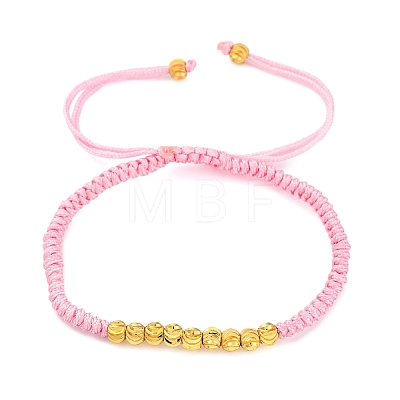 Polyester Cord Braided Bead Bracelets for Women BJEW-L698-01G-12-1