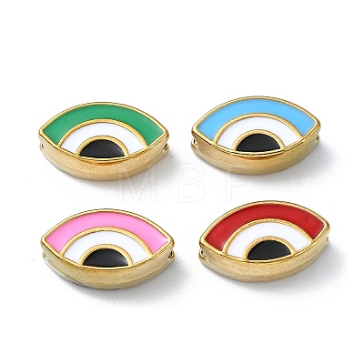 Ion Plating(IP) 304 Stainless Steel Enamel Beads STAS-Q318-12-1