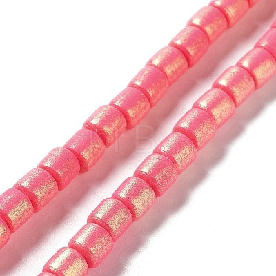 Spray Painted Handmade Polymer Clay Beads Strands CLAY-F004-A-1