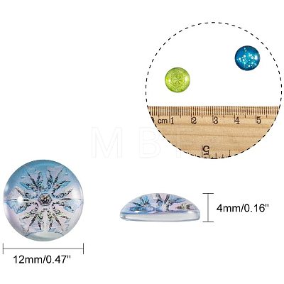 Flatback Glass Cabochons for DIY Projects GGLA-PH0005-12mm-06C-1
