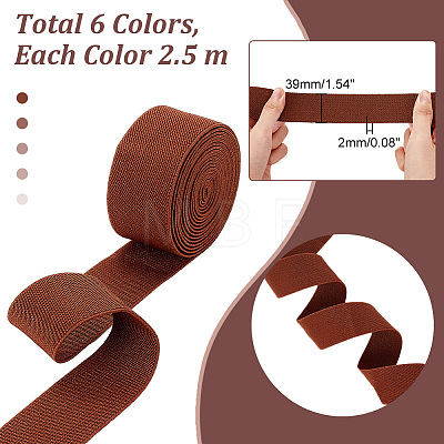   15M 6 Colors Polyester Thick Elastic Wide Band DIY-PH0017-30B-1