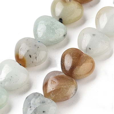 Natural Flower Amazonite Beads Strands G-B022-29C-1