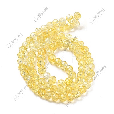 Crack Glass Beads Strands GLAA-M049-01L-1