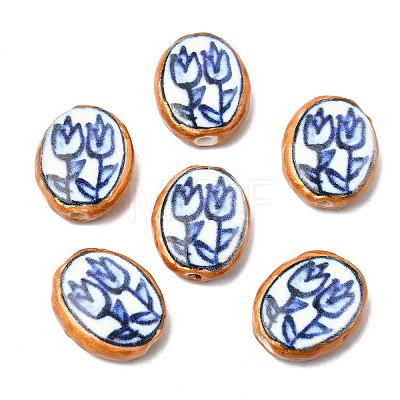 Handmade Porcelain Beads PORC-Z010-01G-1