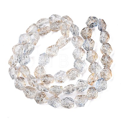 Electroplate Glass Beads Strands EGLA-N012-09E-1