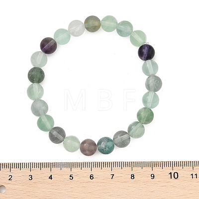 Natural Fluorite Stretch Bracelets BJEW-E373-8mm-10-1