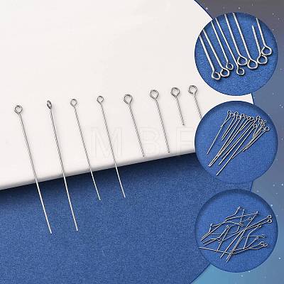 600Pcs 304 Stainless Steel Eye Pins STAS-FS0002-15-1