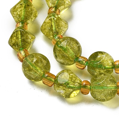 Natural Olive Quartz Beads Strands G-K387-A01-01-1