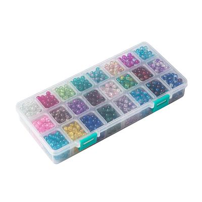 Spray Painted Crackle Glass Beads CCG-JP0001-01B-1