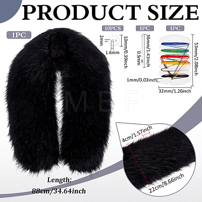Artificial Wool Fur Collar AJEW-PH0008-64D-1