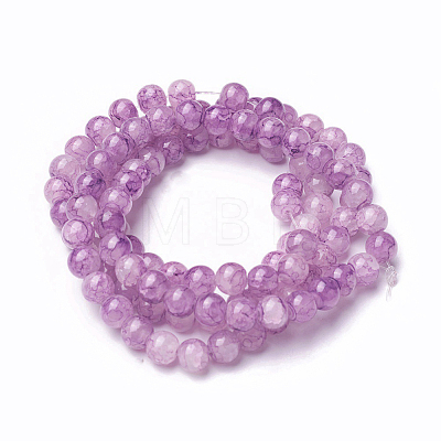 Spray Painted Glass Beads Strands GLAA-A038-C-53-1