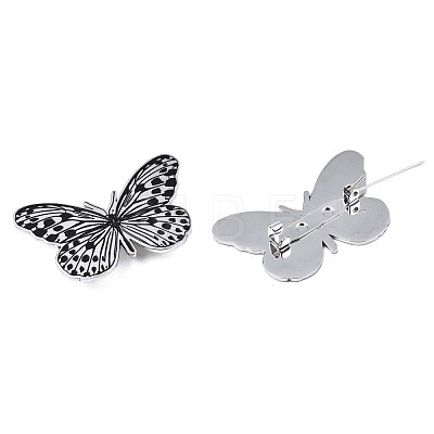 201 Stainless Steel Butterfly Lapel Pin JEWB-N007-118P-1