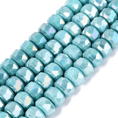 Anti-Tarnish Electroplate Glass Beads Strands GLAA-T025-10mm-11T-1