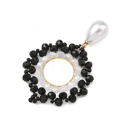 Glass & Brass Pendants PALLOY-MZ01381-01-1