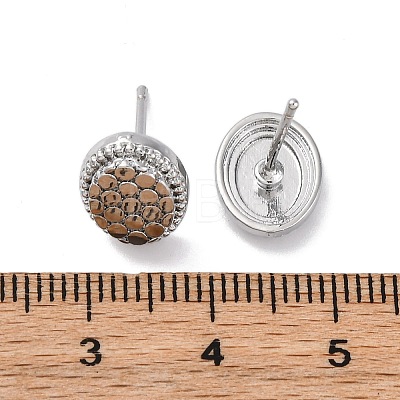 Brass Stud Earrings EJEW-D288-06P-1