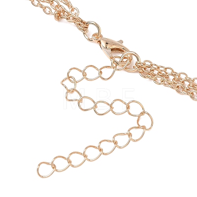 Alloy 3 Layer Necklaces for Women WG9523E-08-1