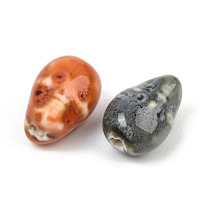 Vintage Handmade Porcelain Beads PR-CBA0EE5-01-1