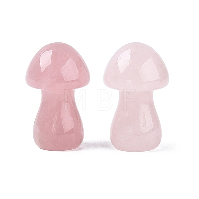 Natural Rose Quartz Mushroom Display Decorations G-Q602-03Q-1