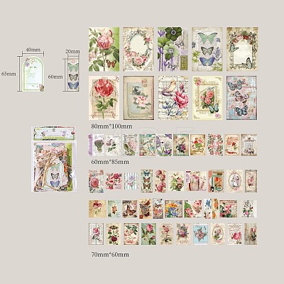 100Pcs 50 Styles Scrapbook Paper Pads PW-WG04113-01-1