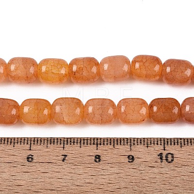 Baking Paint Crackle Glass Beads Strands DGLA-N019-01B-06-1